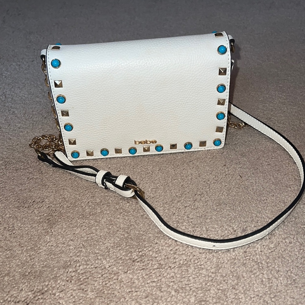 Bebe white purse